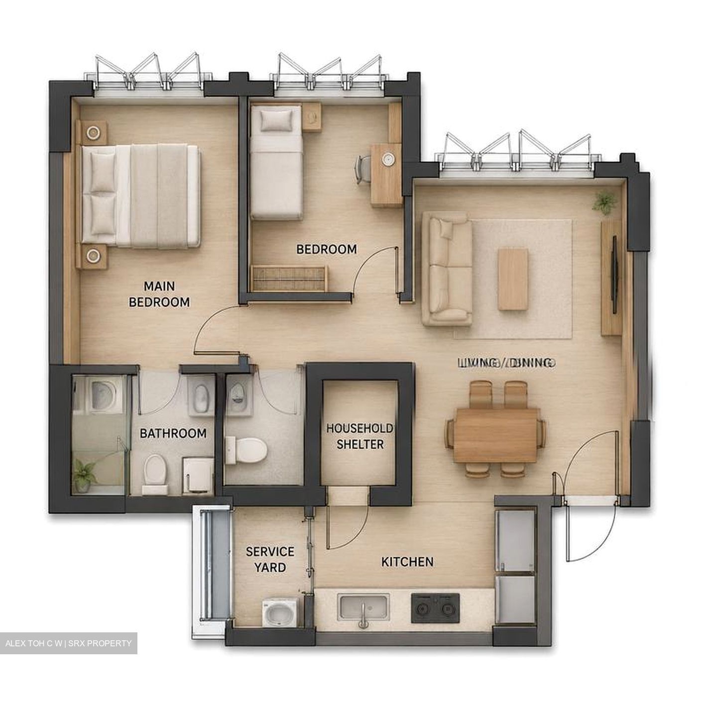Blk 470B Hougang Parkview (Hougang), HDB 3 Rooms #579555721